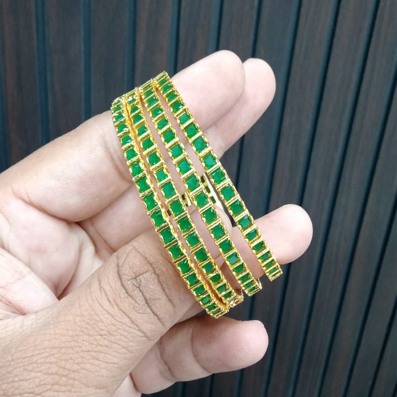 GREEN STONE BANGLES
