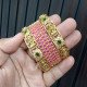 PINK STONE BANGLES WITH LAXMI IDOL