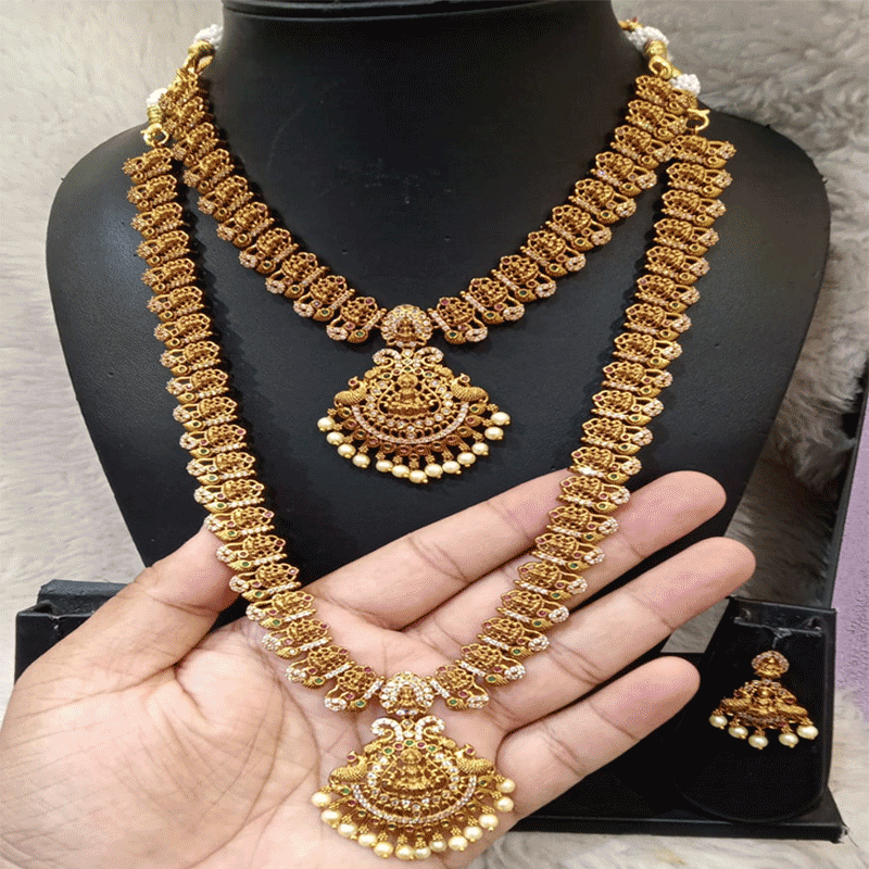 ETHNIC GODDESS PEACOCK NECKLACE AND EARRINGS SET