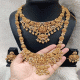FULL NAKSHI WORK BRIDAL SET WITH GOLDEN BALLS AND PEARLS