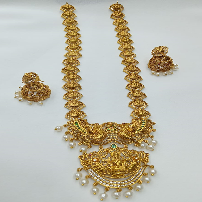NAKSHI LAXMI LONG HARAM WITH PEARLS DROP
