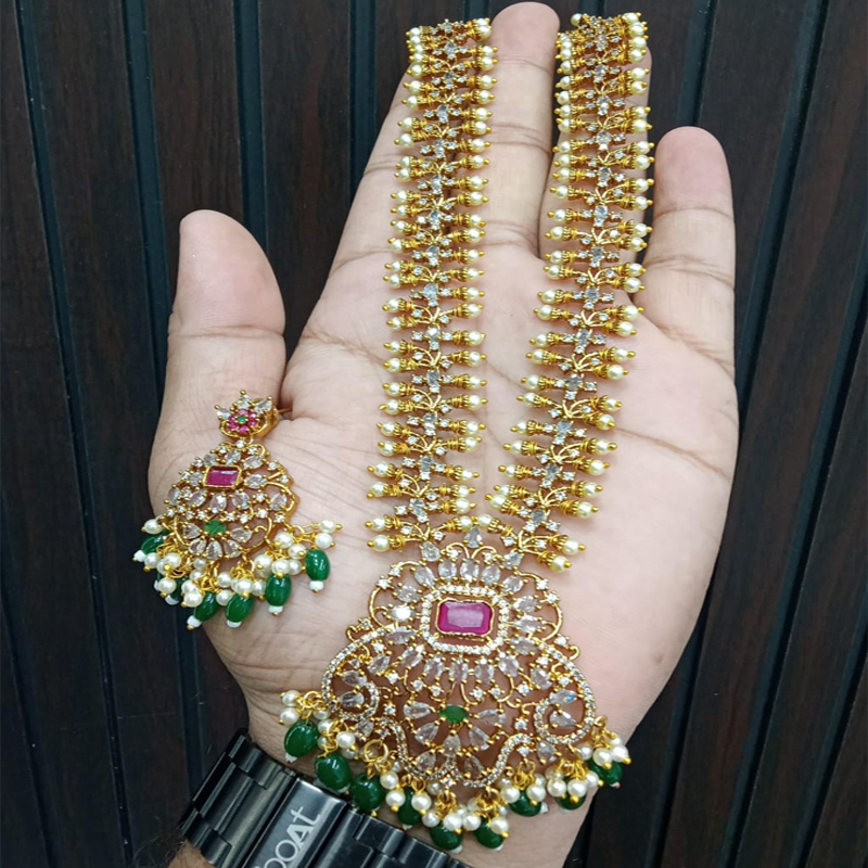 RUBY AND PEARL -NECKLACE SET