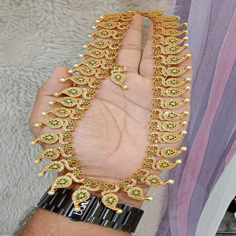 ELEGANT PEACOCK DESIGN LONG NECKLACE