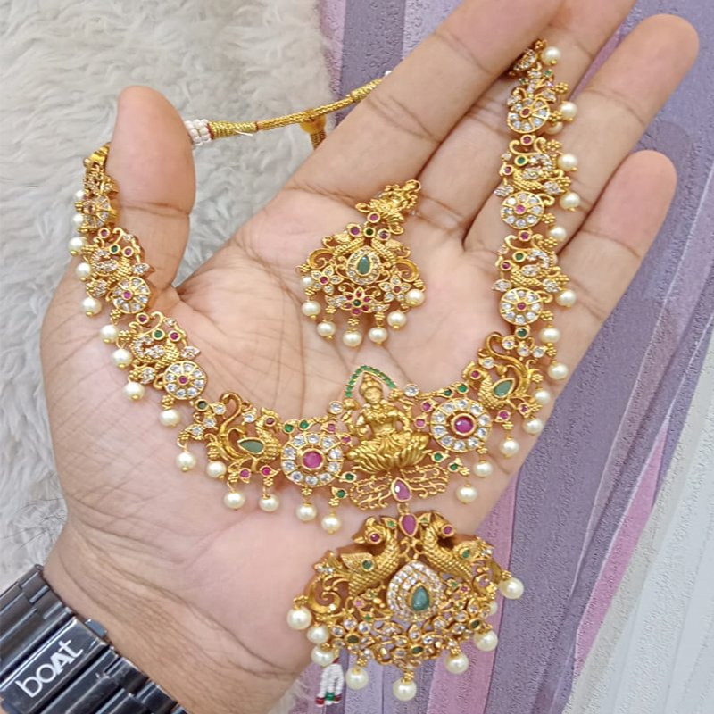GODDESS LAKSHMI NECKLACE AND EARRINGS