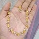 YELLOW-COLOR LEAF AND JEWEL EMBELLISHED NECKLACE SET