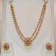 RUBY FLORAL TWO-LAYER NECKLACE SET