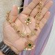 NAVARATAN COLOR FLORAL DESIGN ELEGHANT NECKLACE