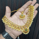 TRADITIONAL GUTTAPUSALU WITH GREEN STONE SHORT NECKLACE