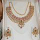TRADITIONAL INDIAN ANTIQUE FINISH GEMSTONE NECKLACE SET