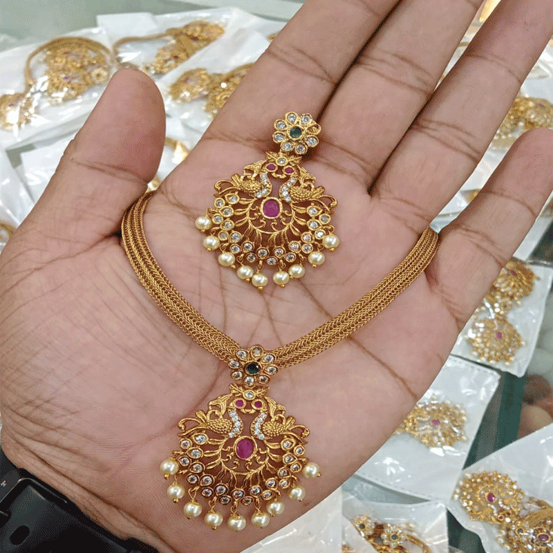 LAKSHMI AND PEACOCK NECKLACE SET