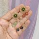 STYLISH FLOWER EARINGS WITH CHANGEABLE STONES