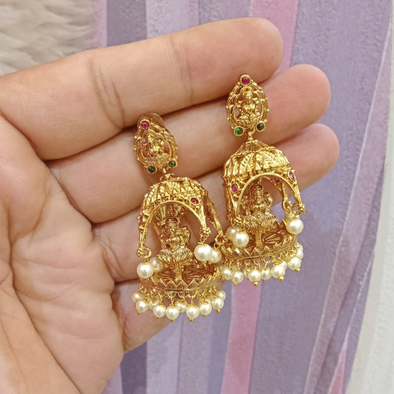 TRADITIONAL CRADLE JHUMKA WITH INSIDE LAKSHIMI IDOL