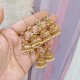 MULTI COLOR EMBELD STONES JHUMKAS WITH PEARL DROPS SET OF 3 PIECES