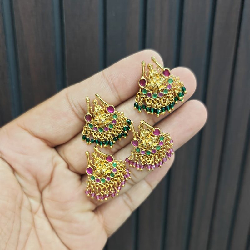 EXACT LAKSHIMI DEVI IDOL SHAPE EARING SET OF 2 PIECES